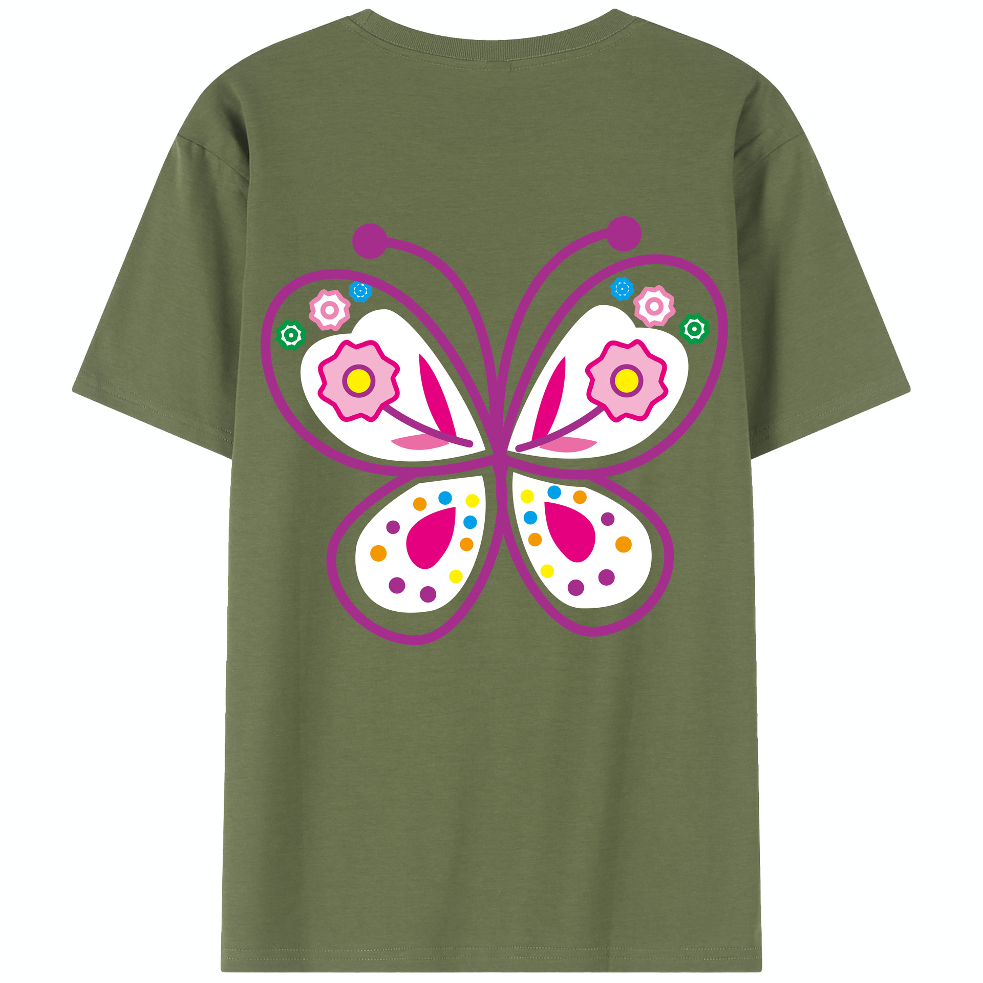（画像用） Hello Kitty ハローキティ 綿100％半袖Tシャツ（背面プリント）
